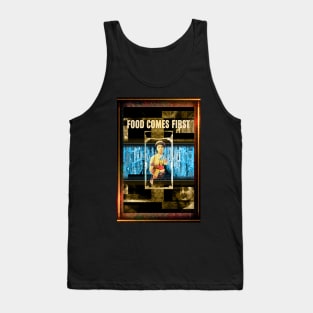 Food Comes First Popart Collage Tank Top